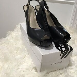 Nine West Black Women's Slingback Heels